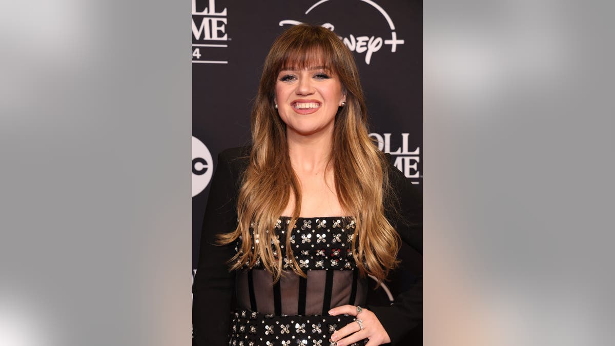 Kelly Clarkson attends the Rock & Roll Hall of Fame Induction Ceremony in Cleveland, Ohio.