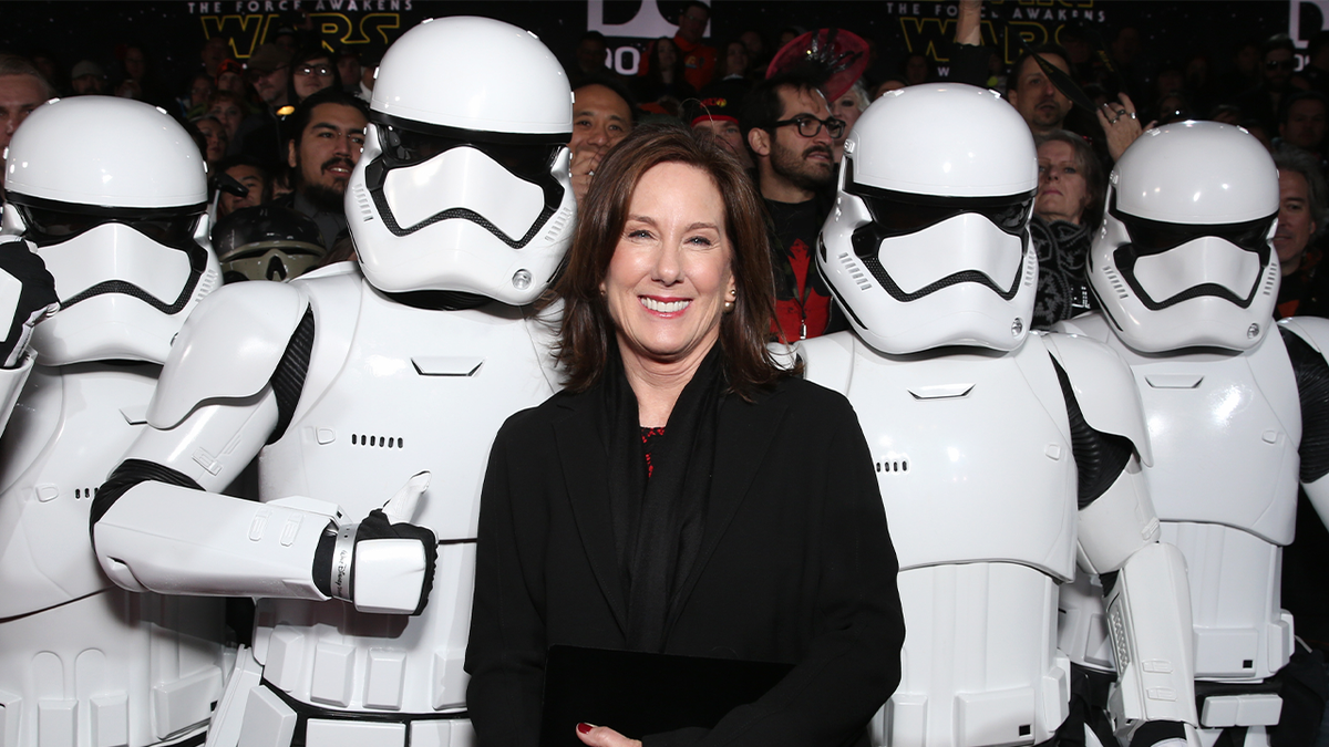 Kathleen Kennedy and Stormtroopers