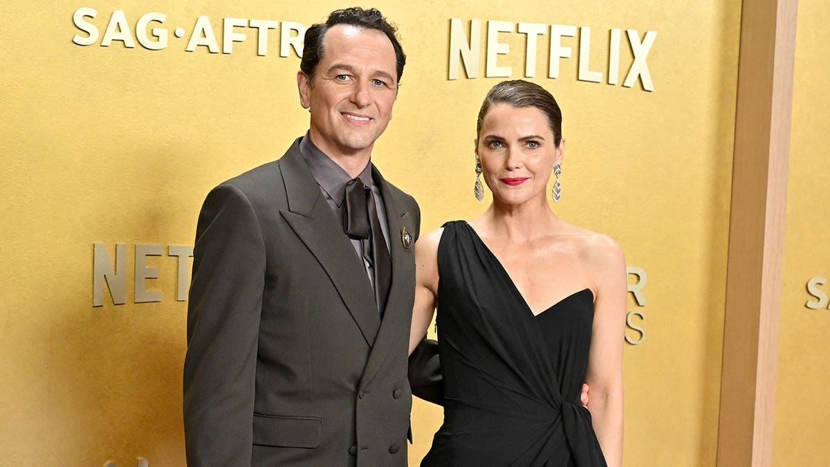 Matthew Rhys and Keri Russell at the SAG Awards in Los Angeles in March 2026.