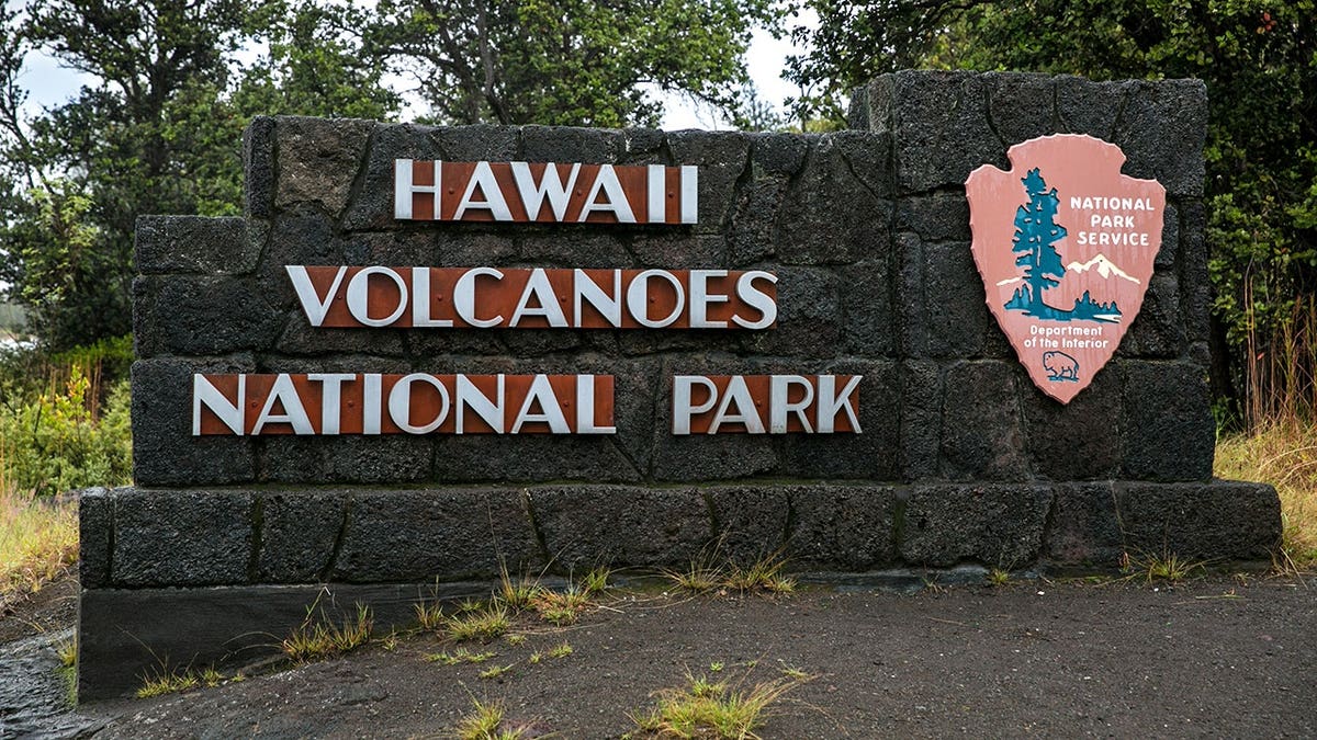 Kilauea Volcano and Volcanoes National Park viewed in Hawaii on December 12, 2016.
