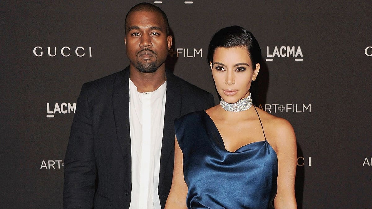 Kim Kardashian and Kanye West at the LACMA Gala in November 2014.