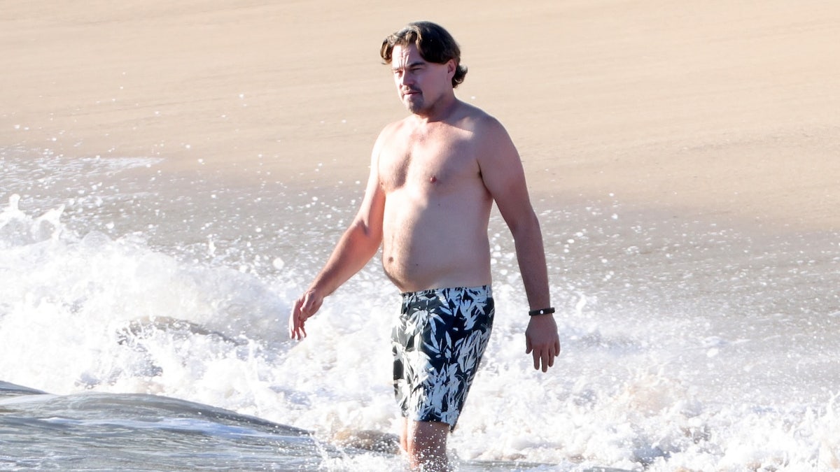 Leo DiCaprio on beach