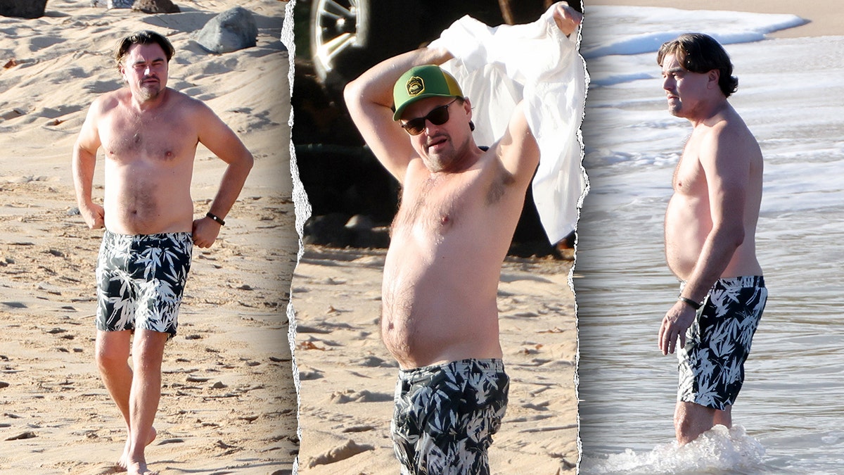 Leonardo DiCaprio on beach