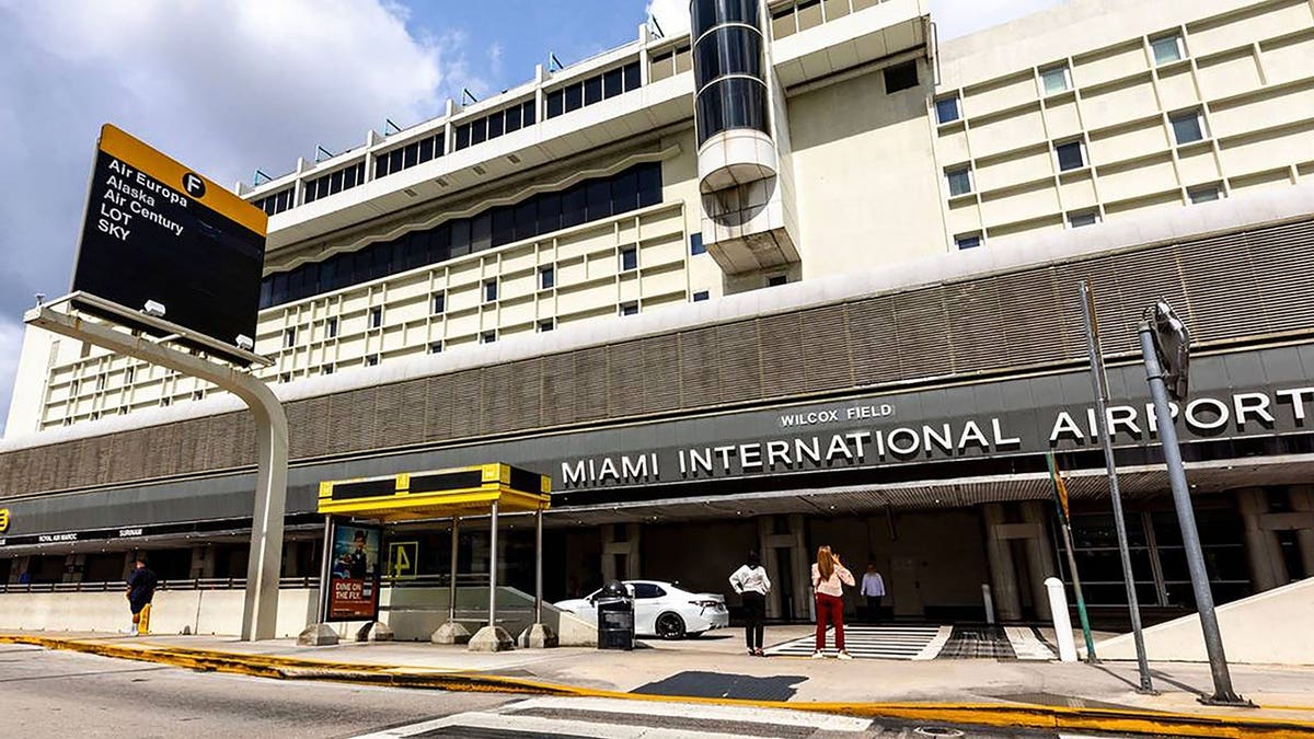 Miami International Airport terminal building exterior.