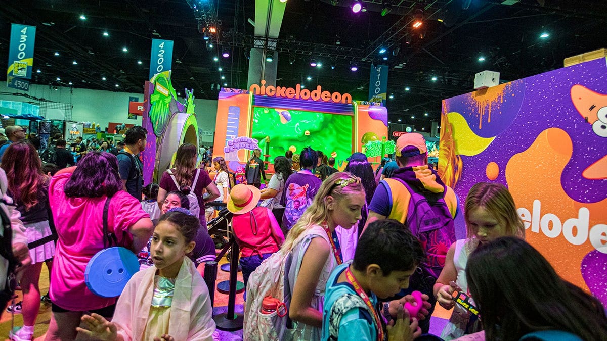 Nickelodeon booth displayed at Comic-Con International in San Diego