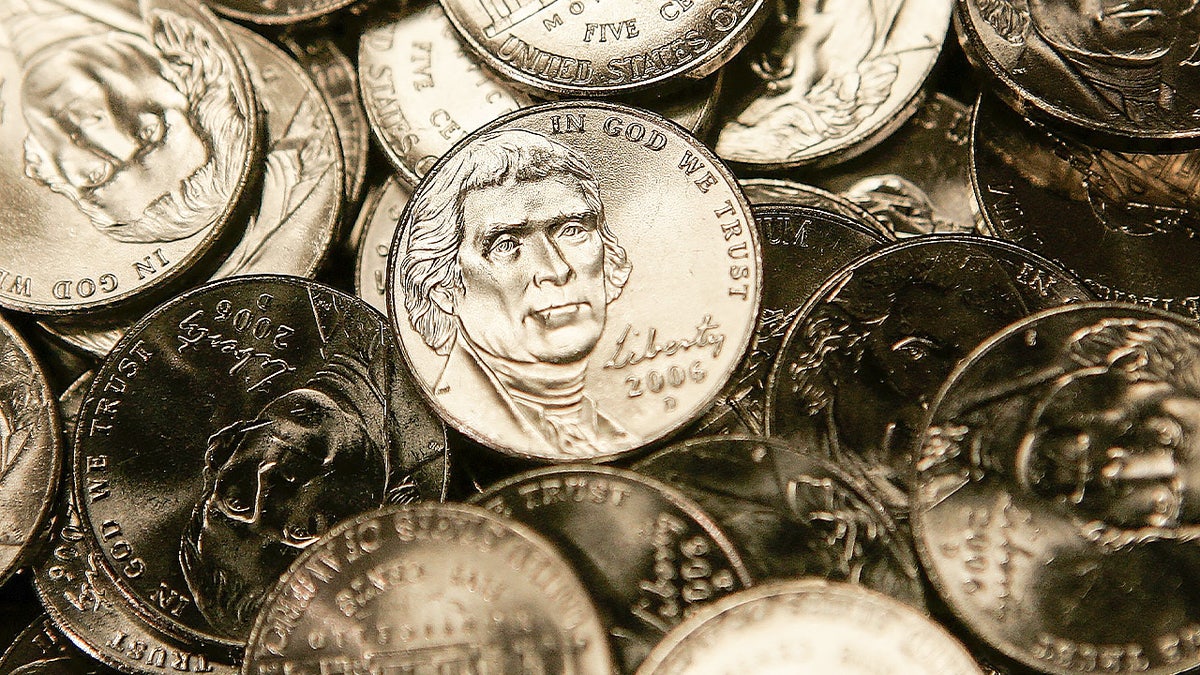 A pile of nickels