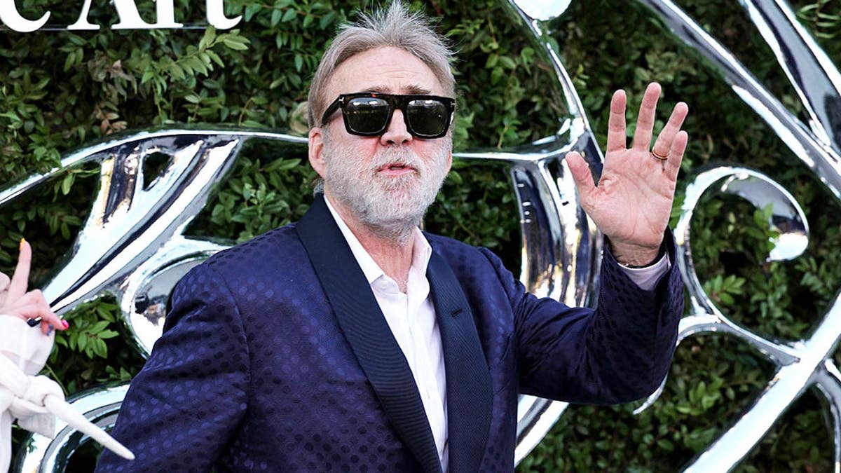 Nicolas Cage attends the Lucas Museum of Narrative Art opening night in Los Angeles.