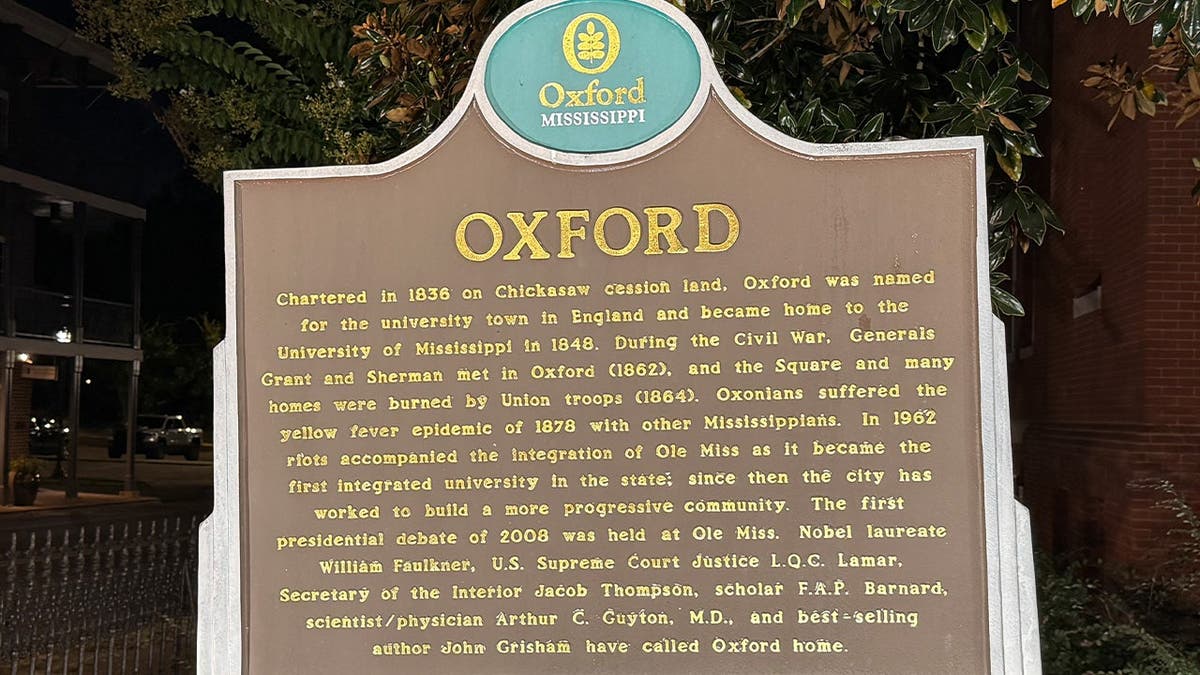 image shows Oxford city plaque