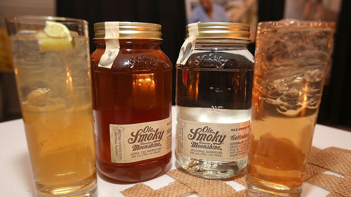 Ole Smoky Tennessee Moonshine display at The Garage by Kenneth Cole event.