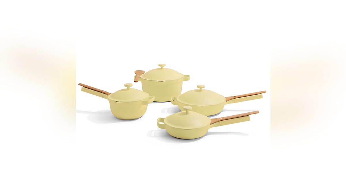 This butter yellow set will brighten up your kitchen.