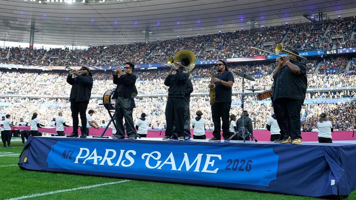 The Soul Rebels perform the US national anthem