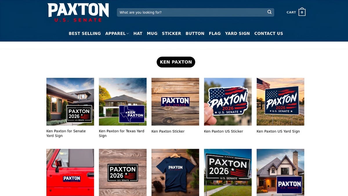 An unofficial Ken Paxton merchandise website.