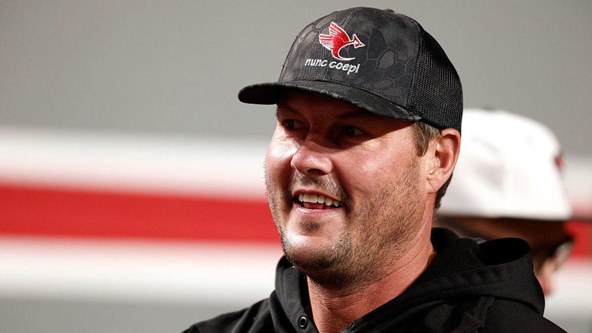 Philip Rivers attends a game at Carter-Finley Stadium.