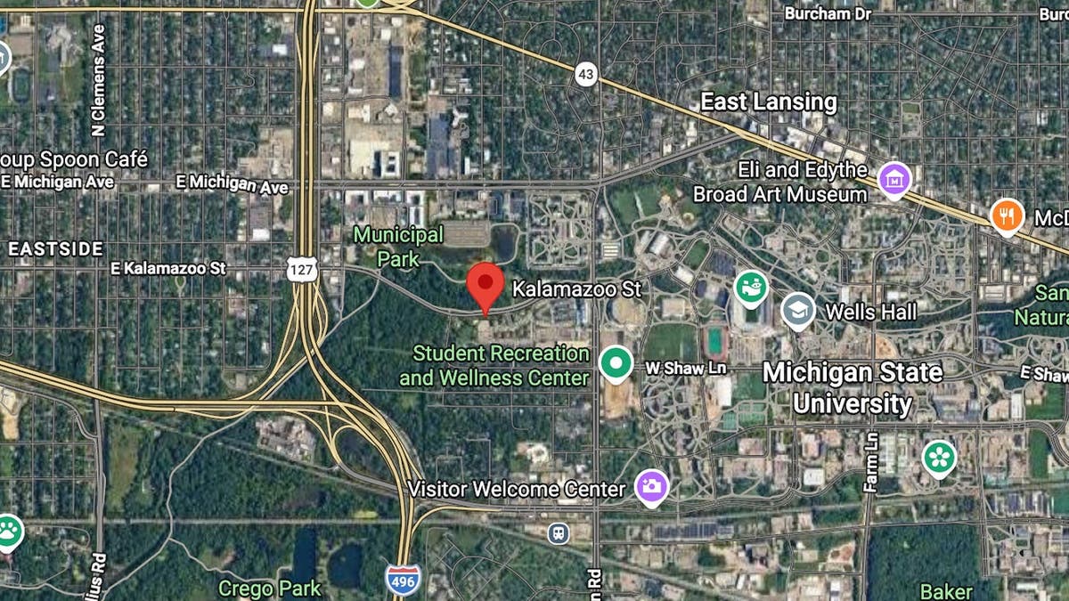 image shows map area where victims were discovered