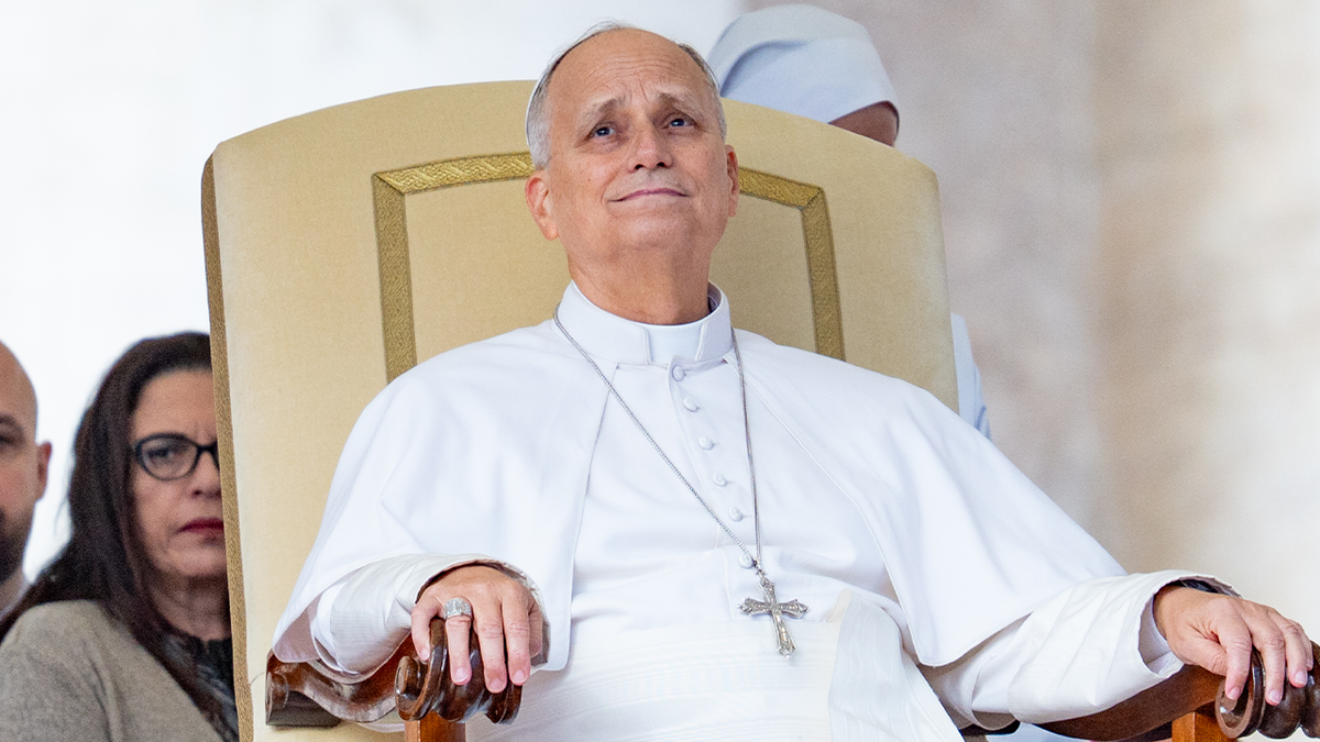 Pope Leo XIV addresses the crowd during the weekly general audience at St Peter's Square in Vatican City, on October 21, 2026.