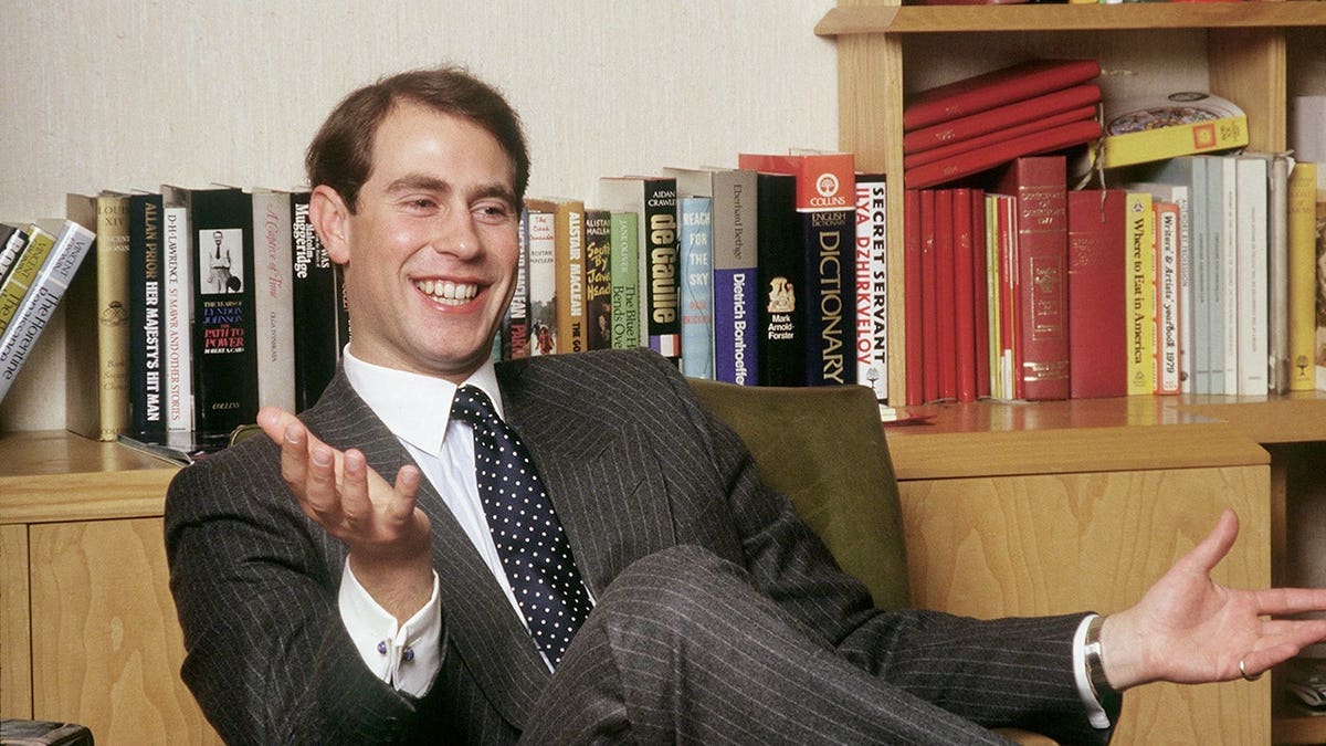 Prince Edward stands in London.