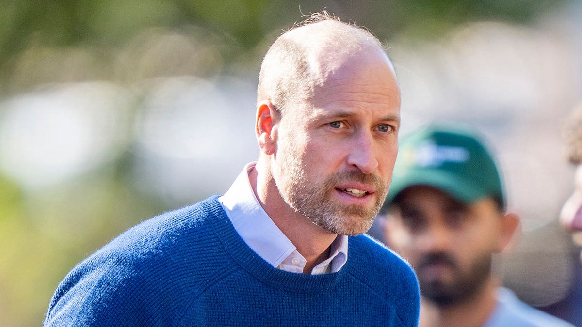 Prince William, Prince of Wales, stands during Earthshot's Cricket On The Mall in London.