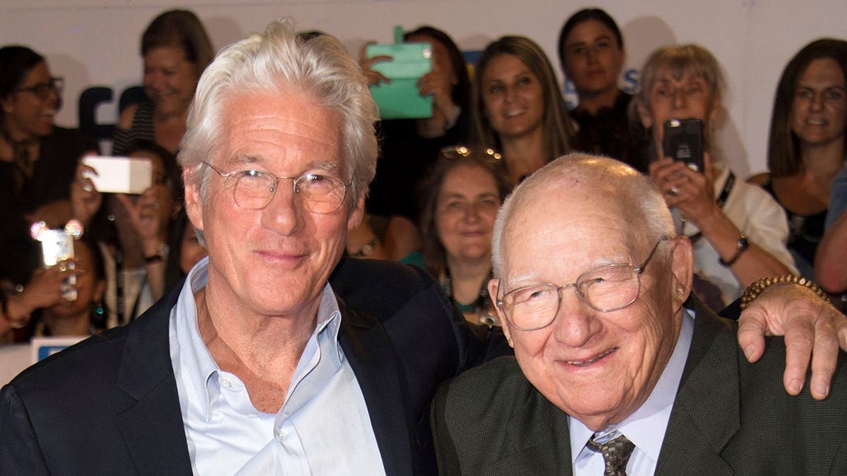 Richard Gere and his father Homer George Gere attend a film premiere in Toronto.