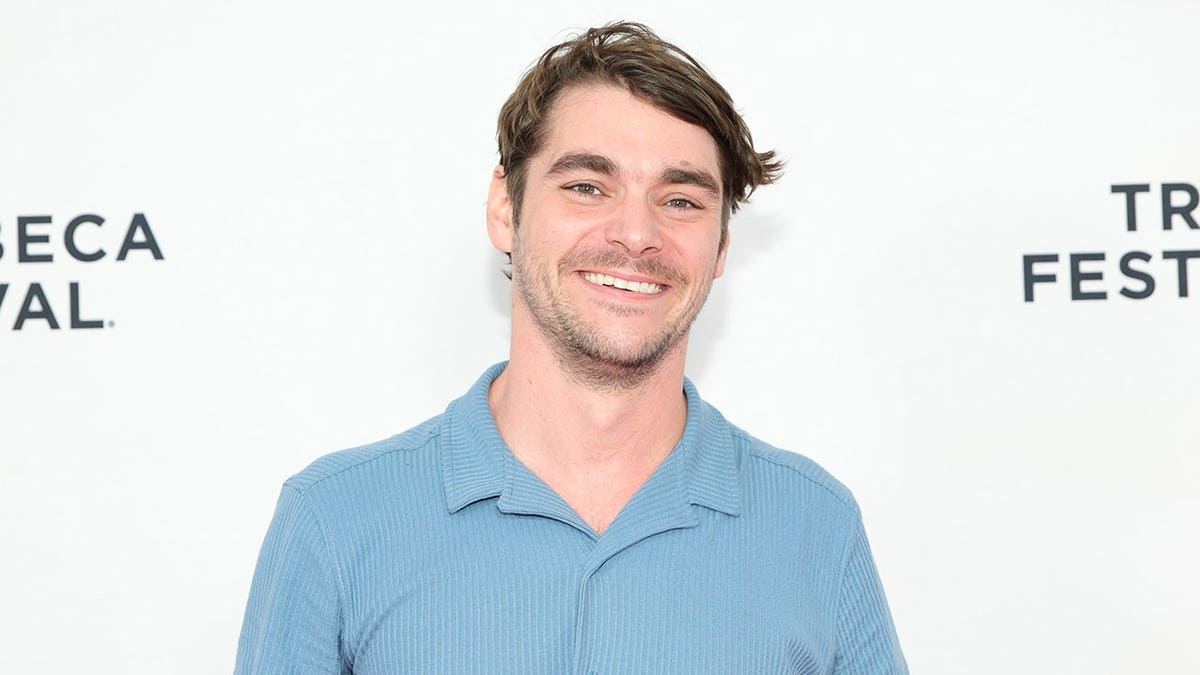 RJ Mitte attends the Animals In War premiere at Village East Cinema in New York City.