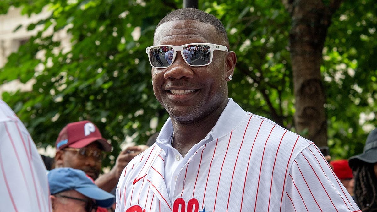 Ryan Howard looks on during Philadelphia's 2026 All-Star Game Declaration at Dilworth Park.