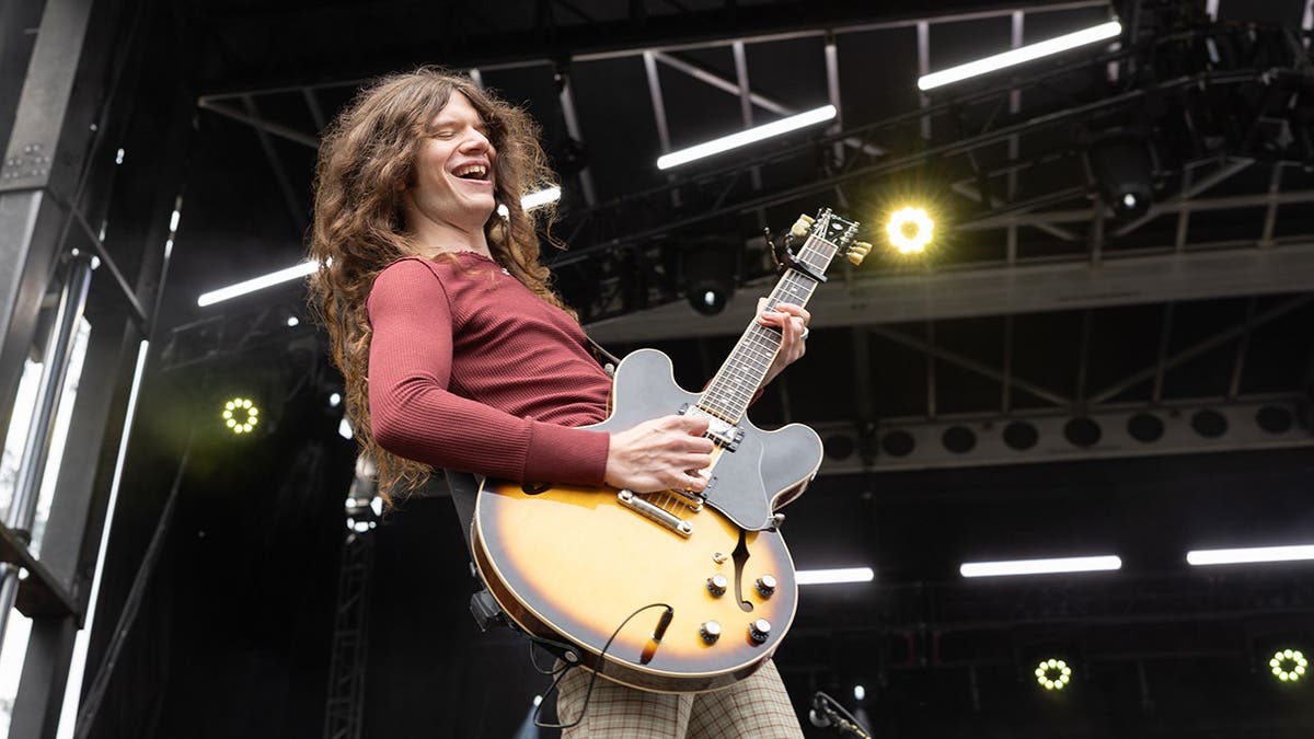 Sawyer Hill performs on stage at Golden Gate Park.