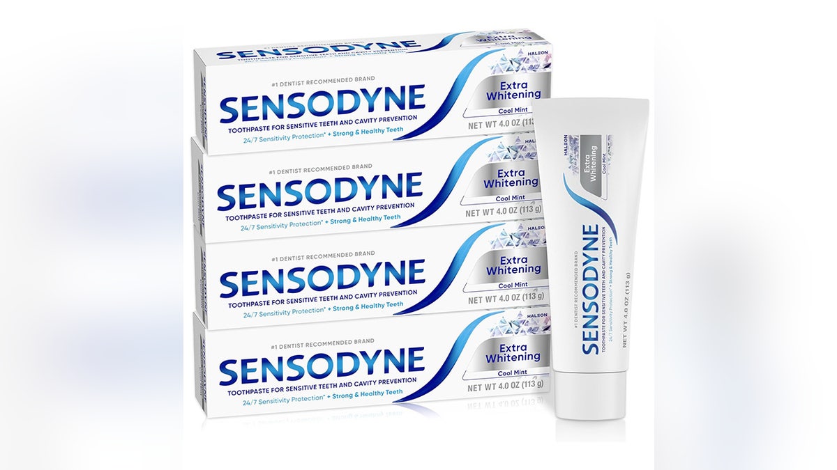 This toothpaste works on sensitive teeth.