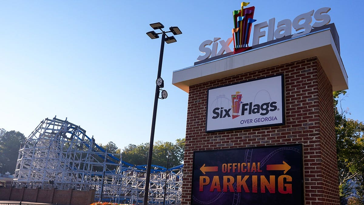 Attractions at Six Flags Over Georgia amusement park are seen northwest of Atlanta.
