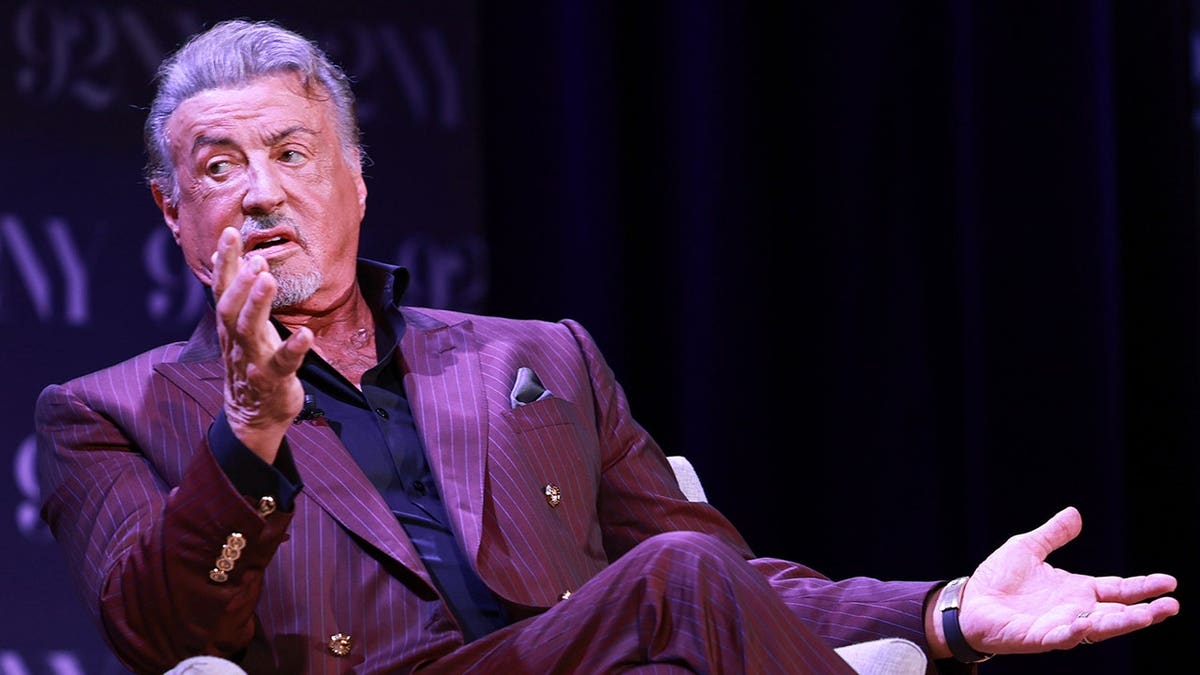 Sylvester Stallone speaks onstage during a conversation event at 92NY.