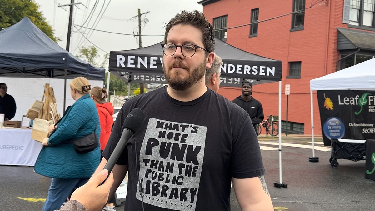 Maryland resident Matt Volk speaking