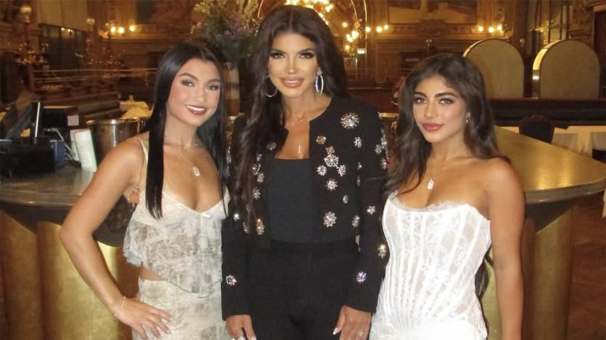 Teresa Giudice with her daughters Milania and Gabriella in Paris in June 2024.