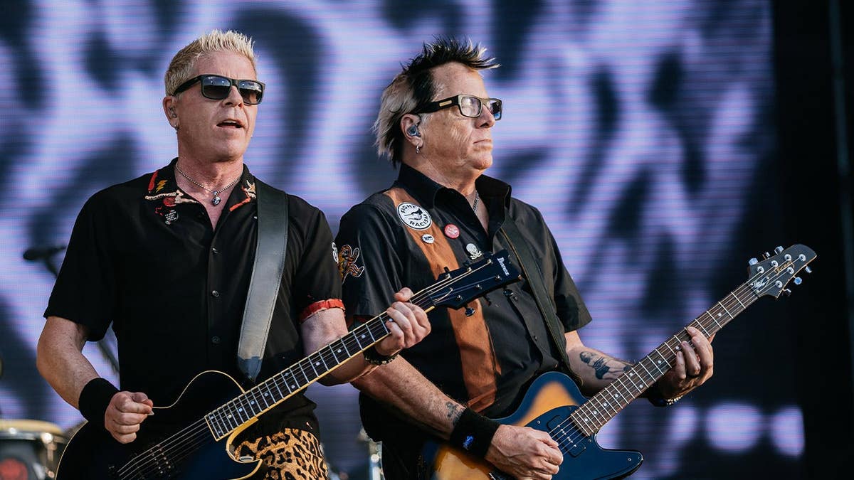 The Offspring performs on stage