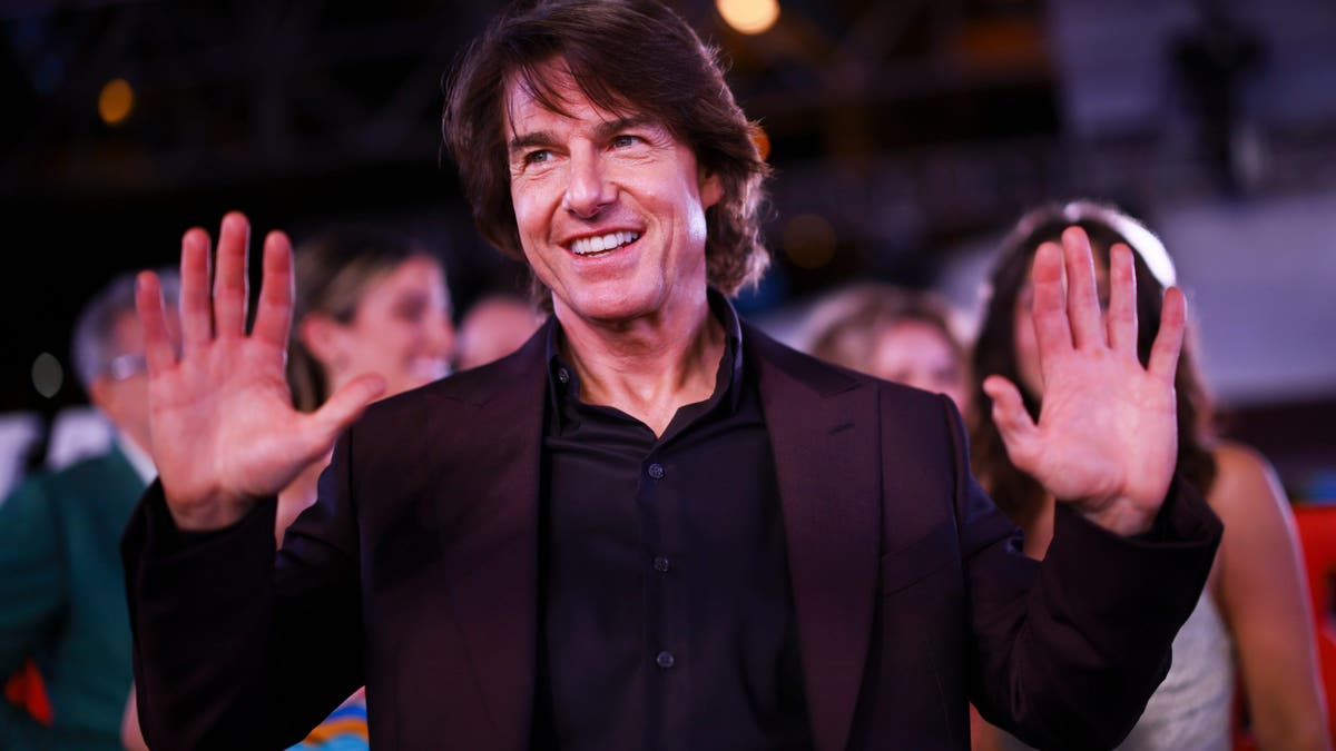 Tom Cruise attends the Mission Impossible premiere red carpet in Mexico City.
