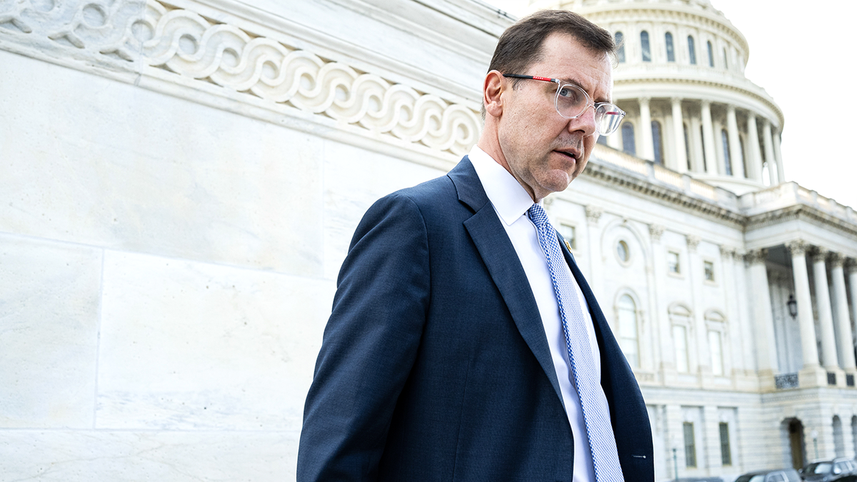 Rep. Tom Kean Jr. departs following a vote at the U.S. Capitol.