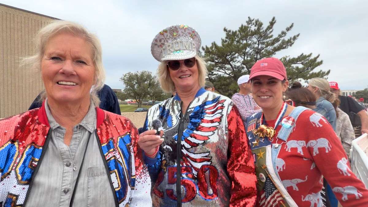 Trump supporters at a rally in Lubbock, Texas.