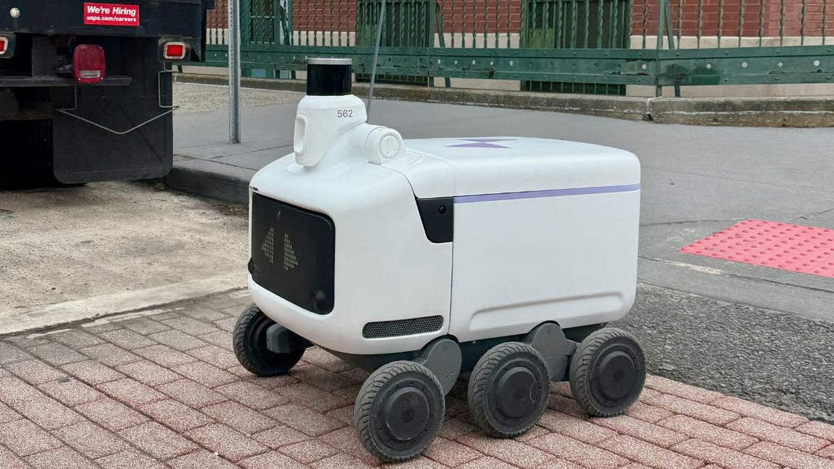 An Uber Eats delivery robot