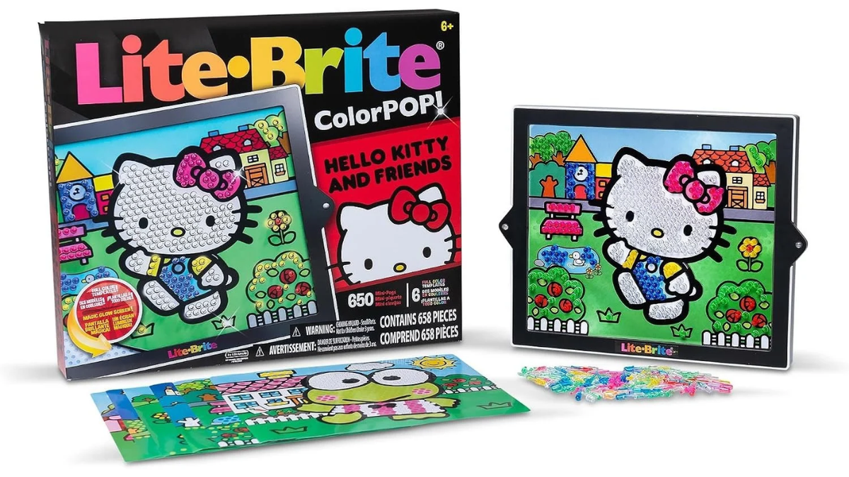 Bring Hello Kitty to life through Lite-Brite.