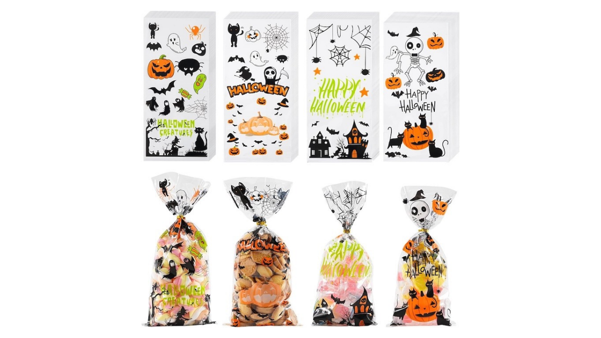 Trick-or-treaters will love receiving these adorable bags full of goodies.