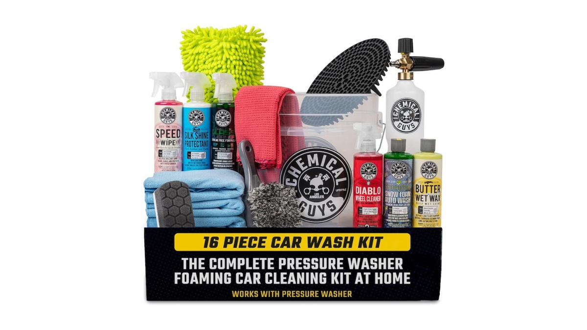 Achieve a professional car wash at home with this kit.
