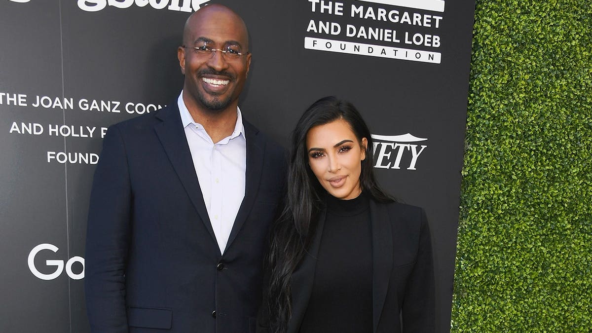 Van Jones and Kim Kardashian at the Criminal Justice Reform Summit in Los Angeles in November 2018.
