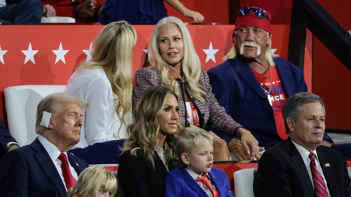 Vanessa Trump speaks with Hulk Hogan and Sky Daily at the Republican National Convention.