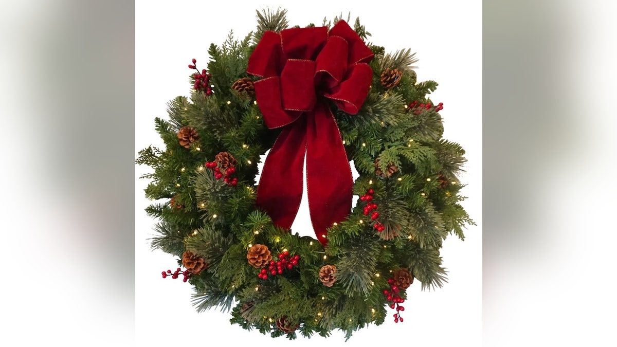 Meet the perfect wreath to adorn your front door this December.