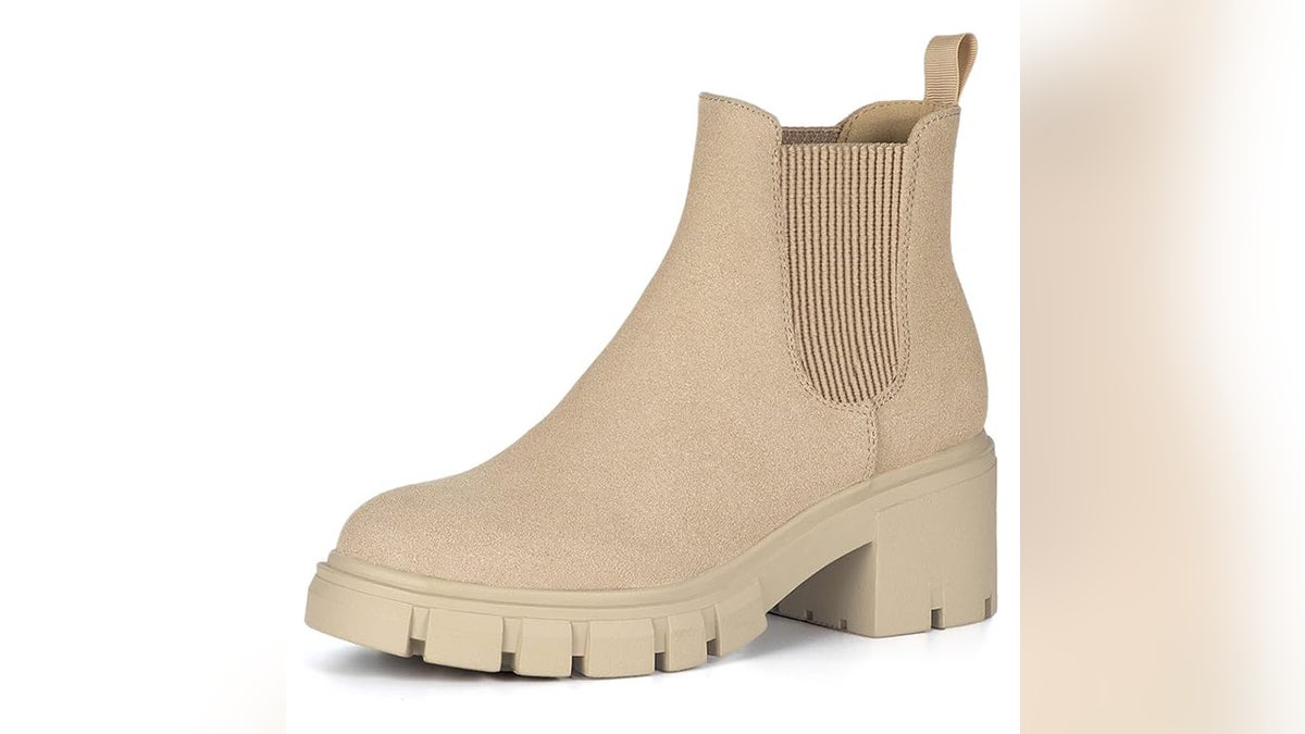 The chunky heel gives you additional height.