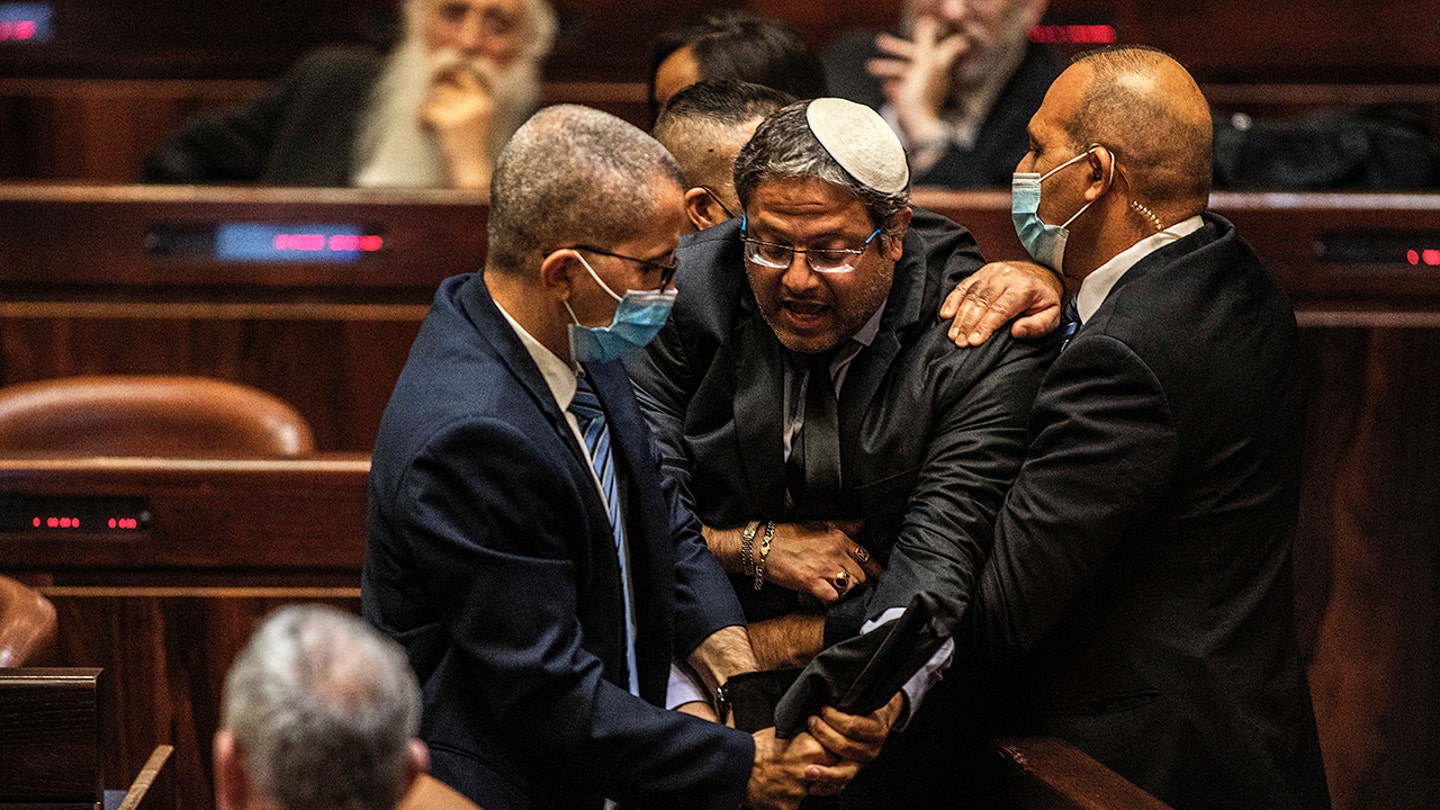 Security scuffle with Ben Gvir.