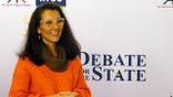 Mary Peltola speaks at a debate.