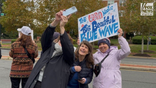 Demonstrators rally in Alexandria, Va, as part of the nationwide “No Kings” protest on Oct. 17, 2026.