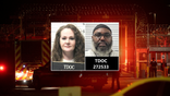 Tadaryl Shipp and Christa Pike shown in Tennessee Department of Correction mugshot photos, inset over an ambulance at the Nashville prison where Pike's planned lethal injection failed last week.