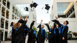 College students celebrate graduation