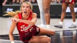 Lexie Hull, Indiana Fever guard, reacts to a call during Game 3 of the WNBA Playoffs.