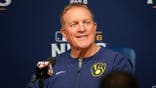 Pat Murphy speaks to reporters in Los Angeles.