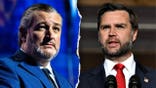 Sen. Ted Cruz and Vice President JD Vance speak at separate podiums in composite image.